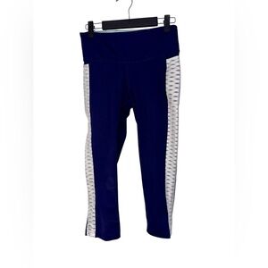 Brooks Navy and White Leggings Small (athletic,sport, running)